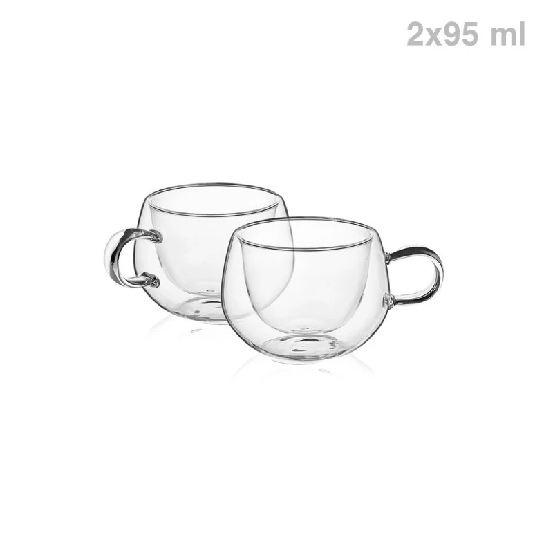 Чаша за еспресо с дръжка Luigi Ferrero Coffeina FR-8016 95ml, 2 броя