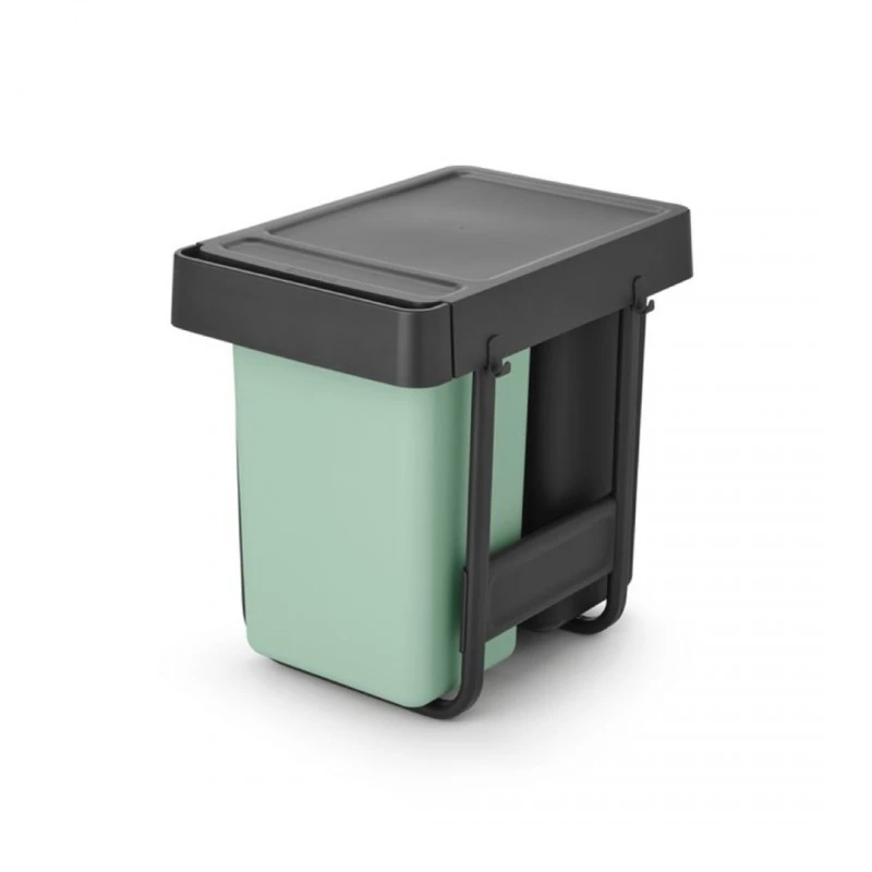 Кош за смет за разделно събиране Brabantia Sort&Go 2x15L, Dark Grey & Jade Green