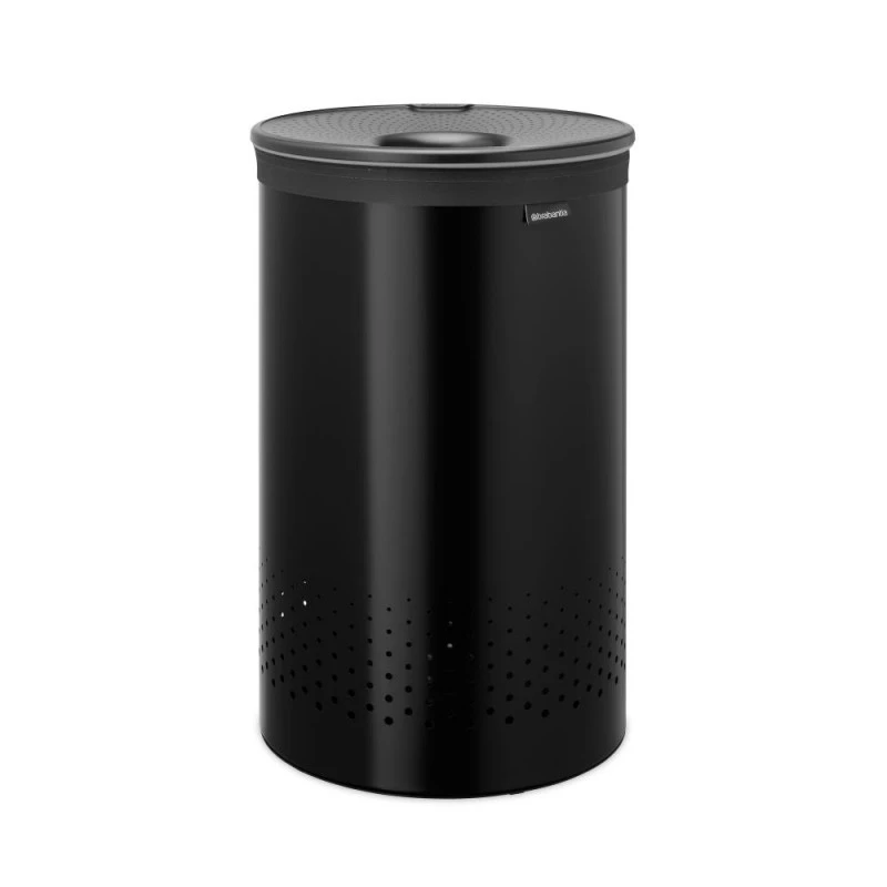 Кош за пране Brabantia 60L, Matt Black, пластмасов капак