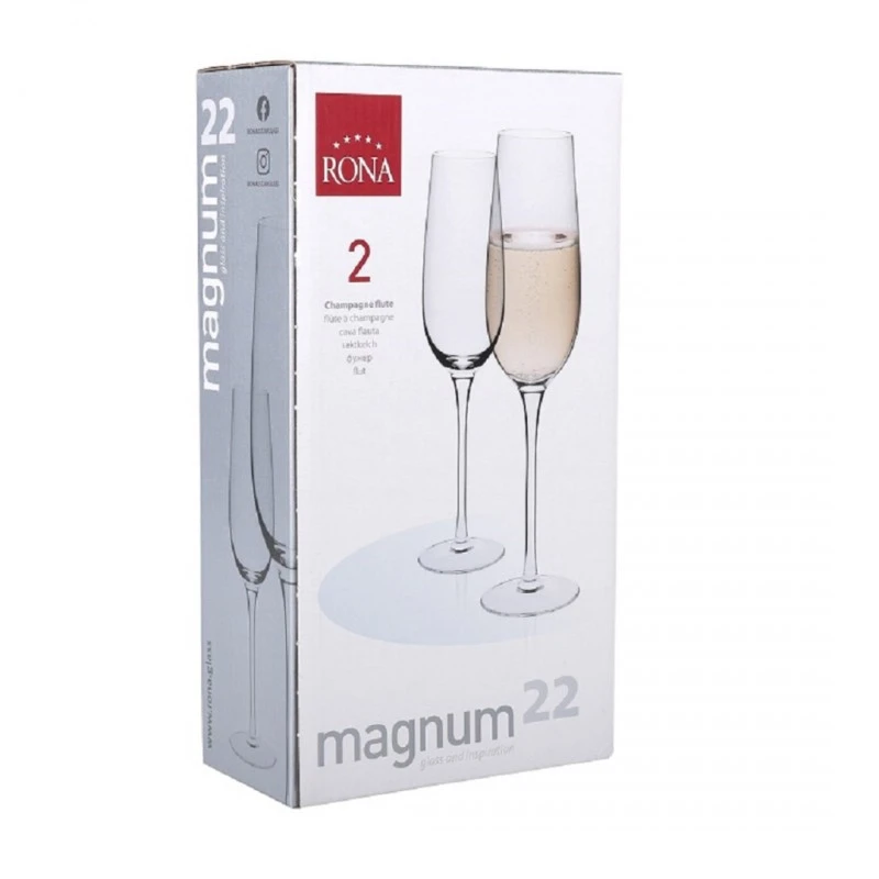 Чаша за шампанско Rona Magnum 7604 220ml, 2 броя