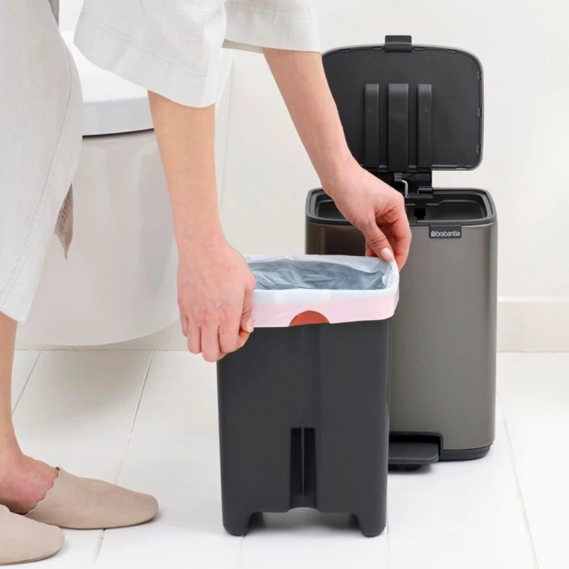 Кош за смет Brabantia Bo Pedal 7L, Platinum