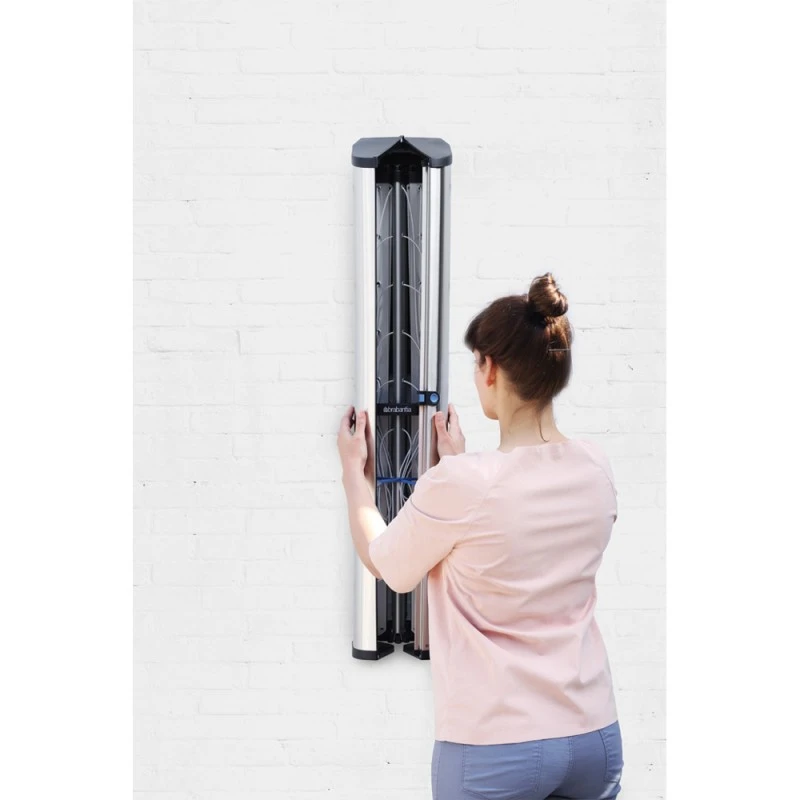 Простор за стена Brabantia WallFix 24m с кутия, Metallic Grey