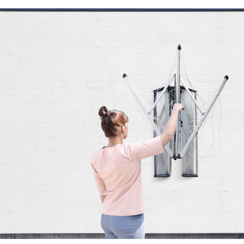 Простор за стена Brabantia WallFix 24m с кутия, Metallic Grey