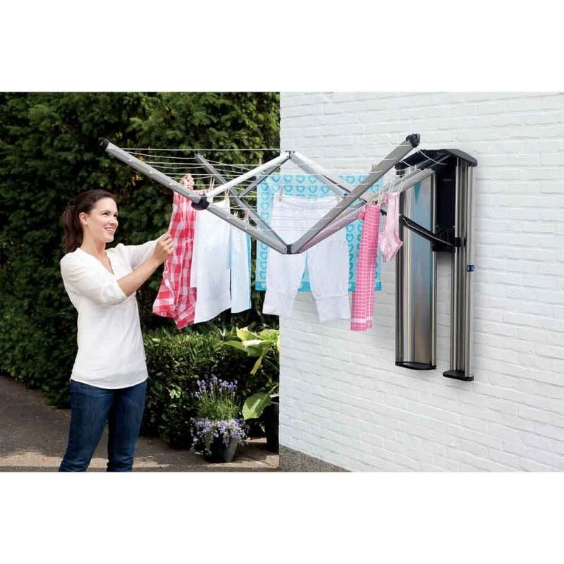 Простор за стена Brabantia WallFix 24m с кутия, Metallic Grey