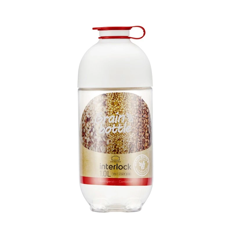 Бутилка Lock & Lock Interlock INL312W 1L, бял с тапа