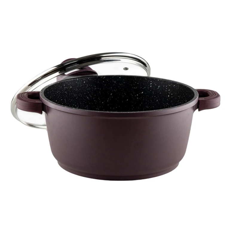 Тенджера Muhler Lilli MR-249М NEW 24x11.5cm, 4.4L, люляк, лят алуминий