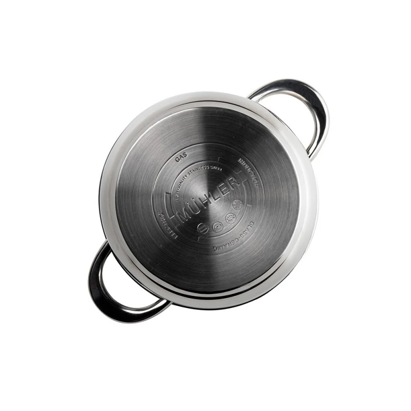 Тенджера Muhler MR-402 NEW 20x12cm, 3.1L, кафяв капак