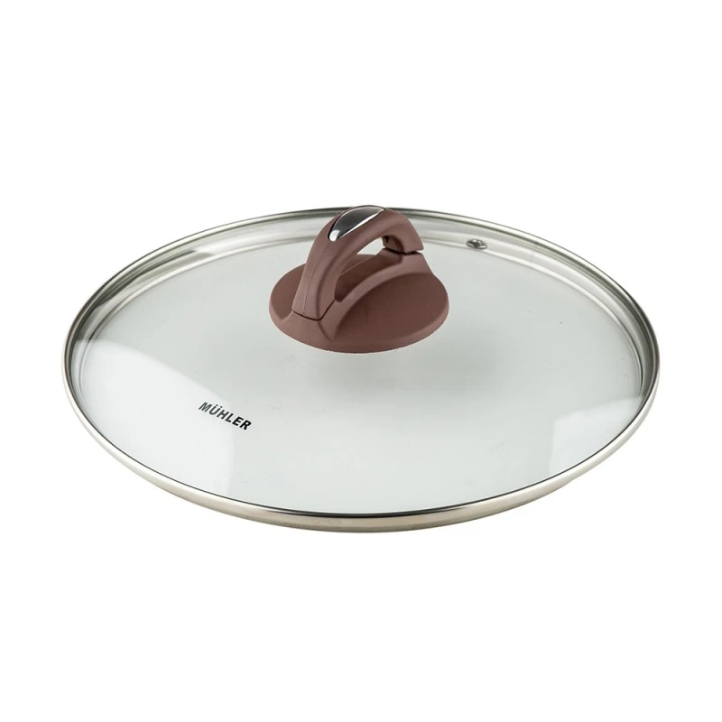 Тиган дълбок с капак Muhler Mia MR-2807M 28x7cm, 2.8L, шоколад, лят алуминий