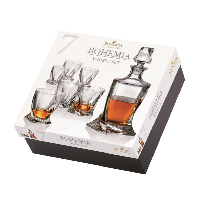 Комплект за уиски Bohemia Royal & Crystalite Quadro 7 части