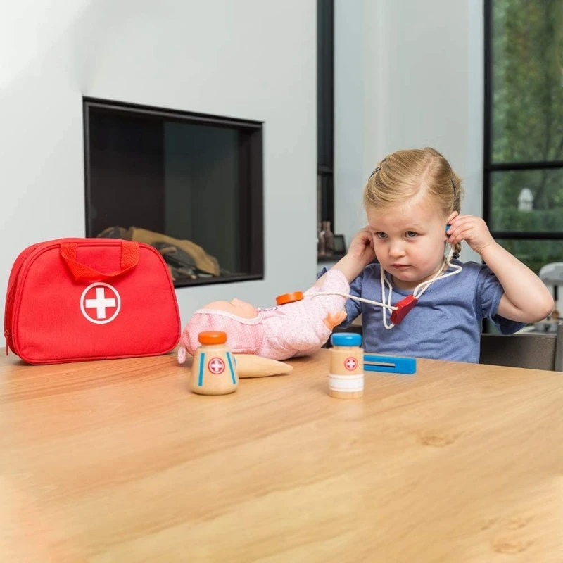 Детски лекарски комплект Jouеco, Чичо Доктор, 8 части