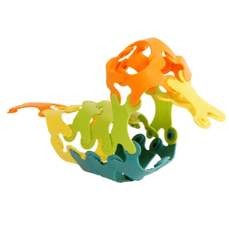 Конструктор Binabo, TicToys, от биопластмаса, 24 части, 4 цвята, 100% органик