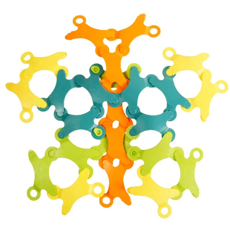 Конструктор Binabo, TicToys, от биопластмаса, 24 части, 4 цвята, 100% органик