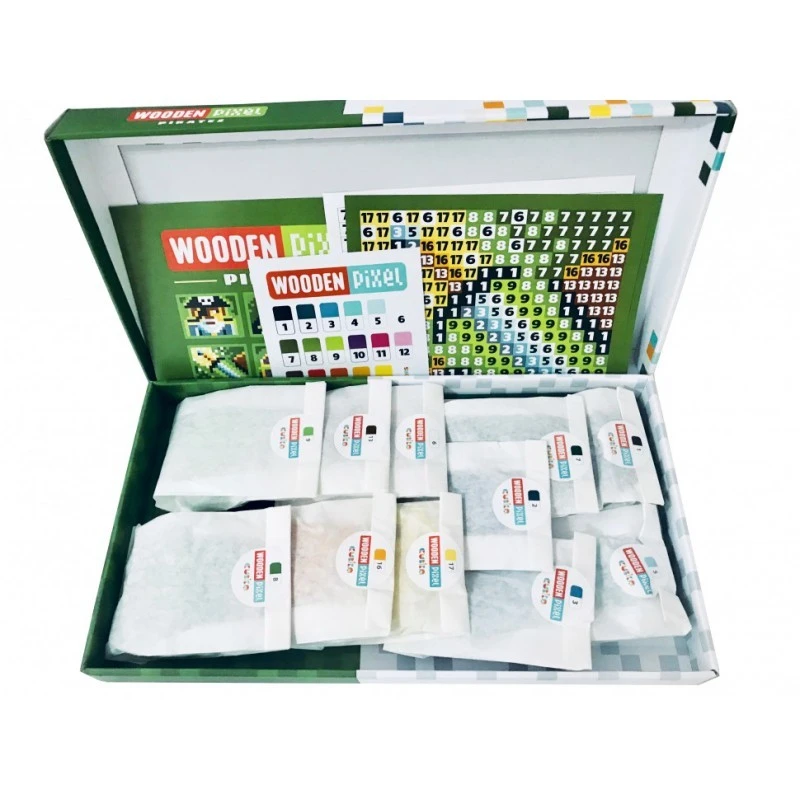 Дървена мозайка с пиксели, Cubika, Животни