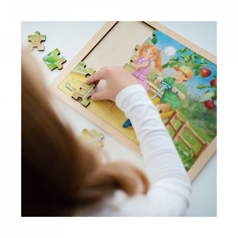 Дървен пъзел Pino Тротинетки, 48 части
