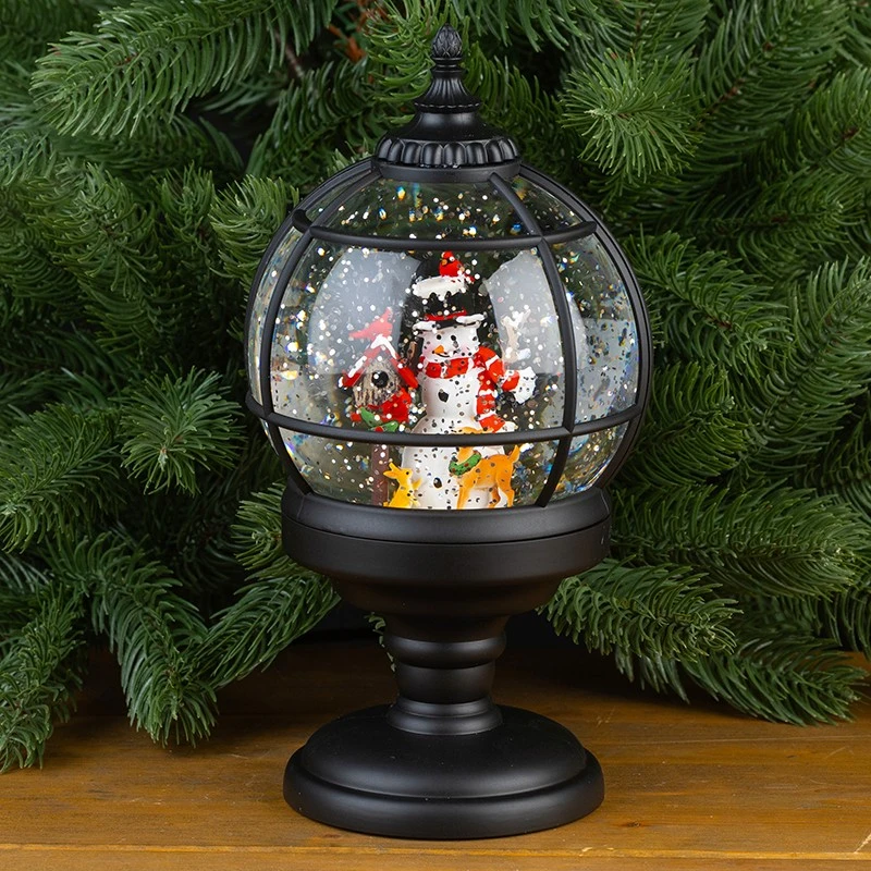 Светещ глобус със снежен човек