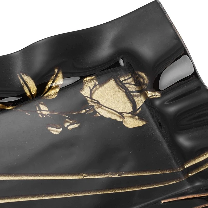 Сет поднос и чаши MODA MOSTRA Gold Rose, Поднос + 6 чаши вода