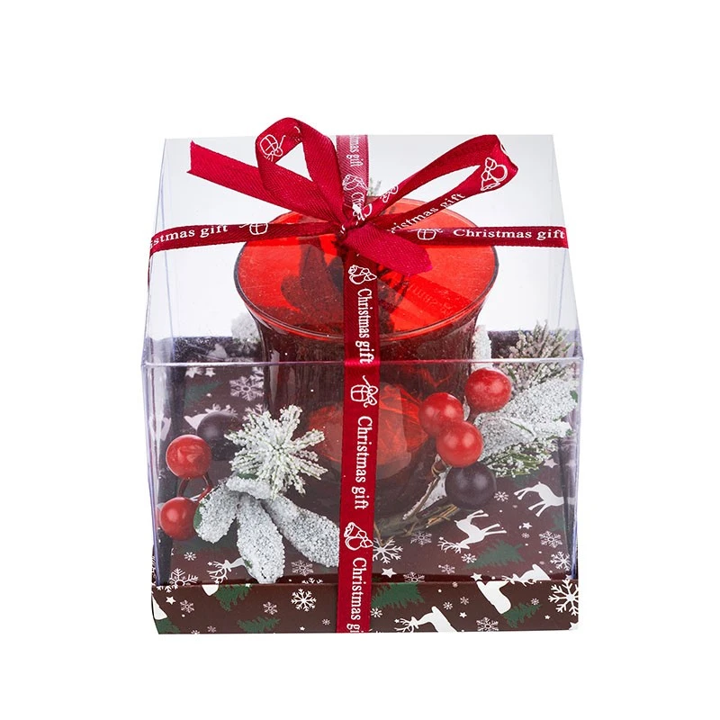 Коледен свещник - червен