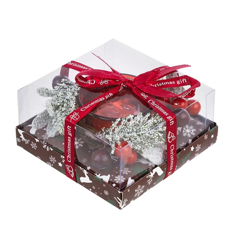 Коледен свещник - червен