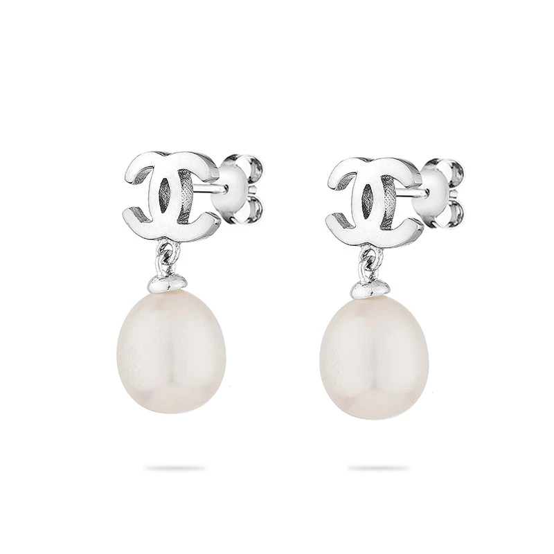 Обеци Swan Pearls CAA027 Бели Перли, Сребро 925