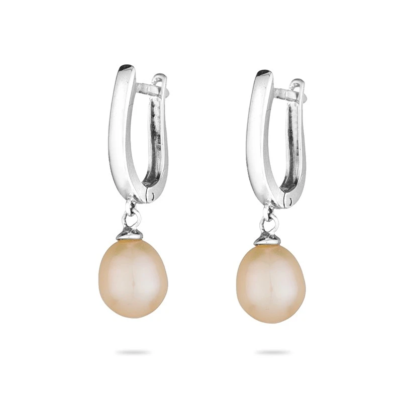 Обеци Swan Pearls CAA042P Розови Перли, Сребро 925