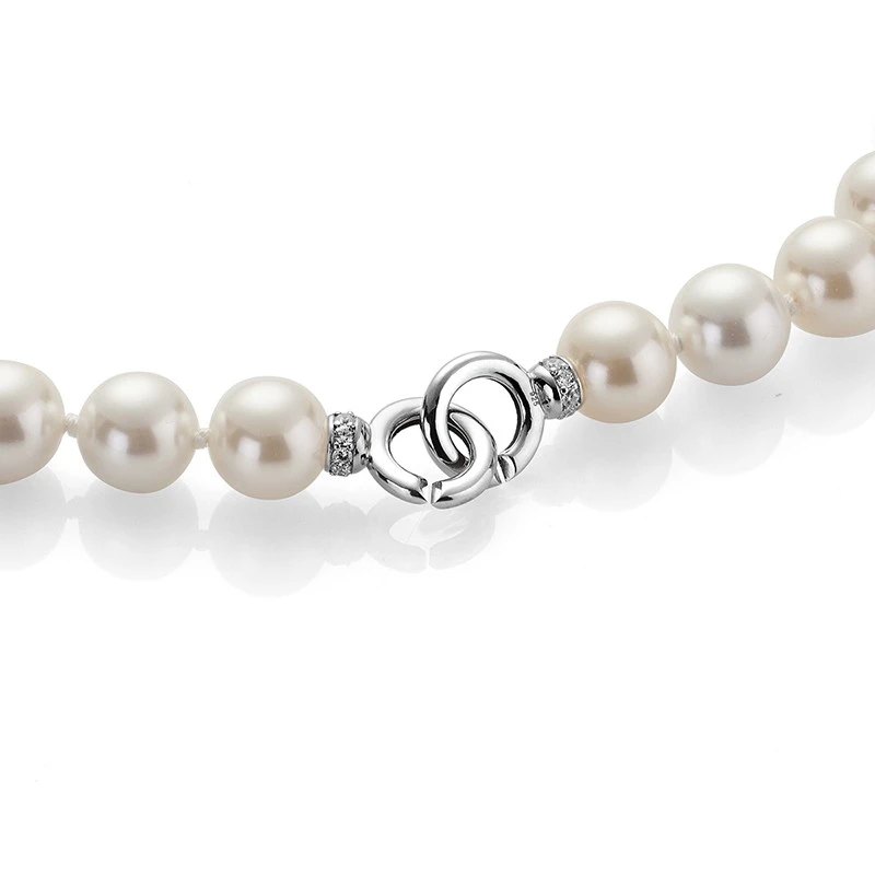 Колие Swan Pearls D049NW, Бели, Колекция Майка На Перлите, Сребро