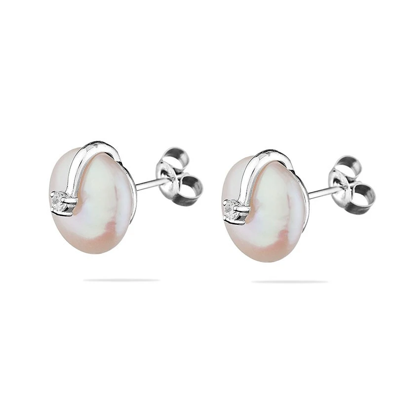 Обеци Swan Pearls D119EW Бели Перли, Сребро 925