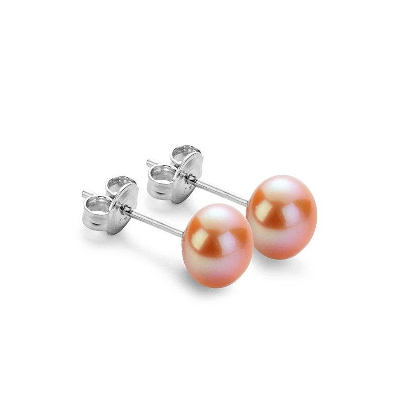 Обеци Swan Pearls E8085P Розови Перли, Сребро 925