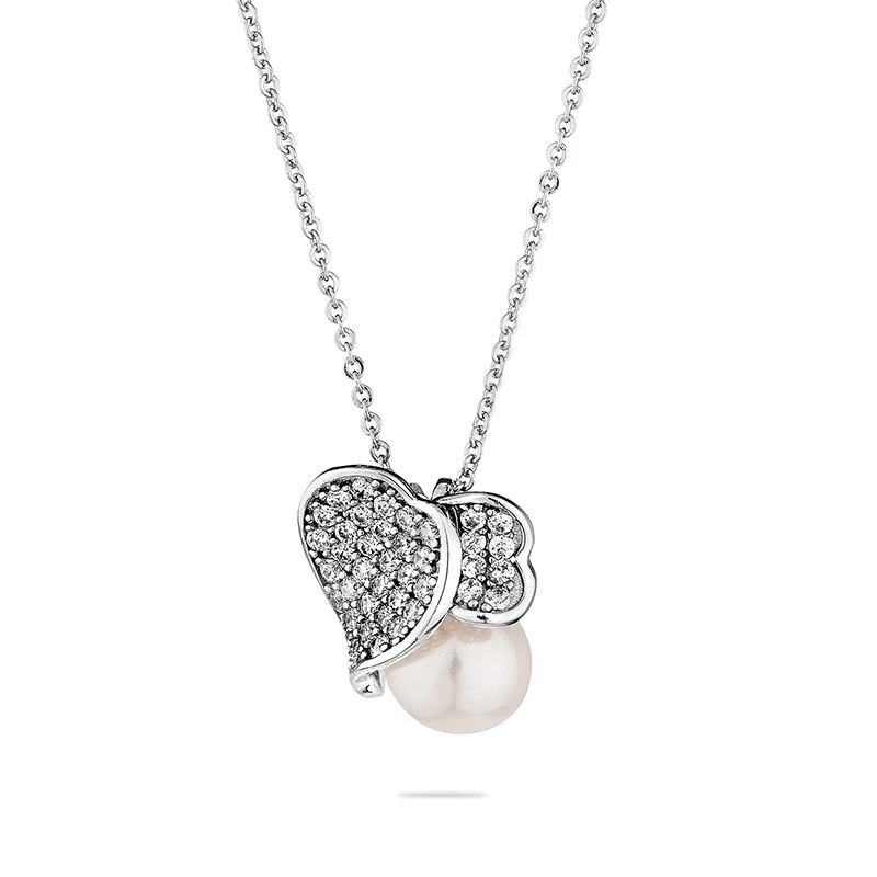 Колие Swan Pearls END262N, Бяла Перла ''Майка На Перлите'', Сребро