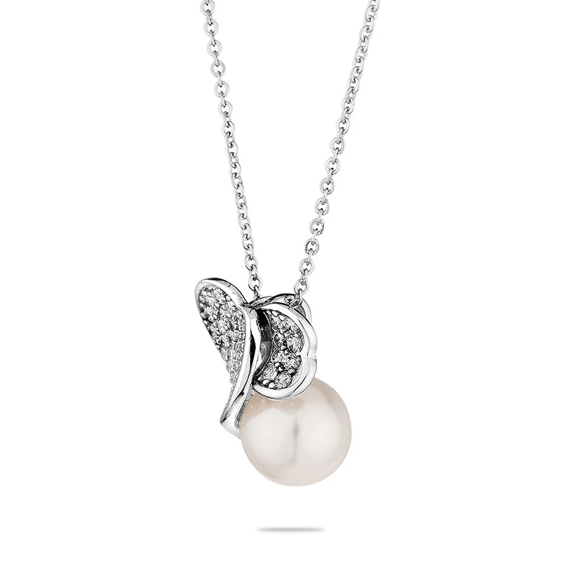 Колие Swan Pearls END262N, Бяла Перла ''Майка На Перлите'', Сребро