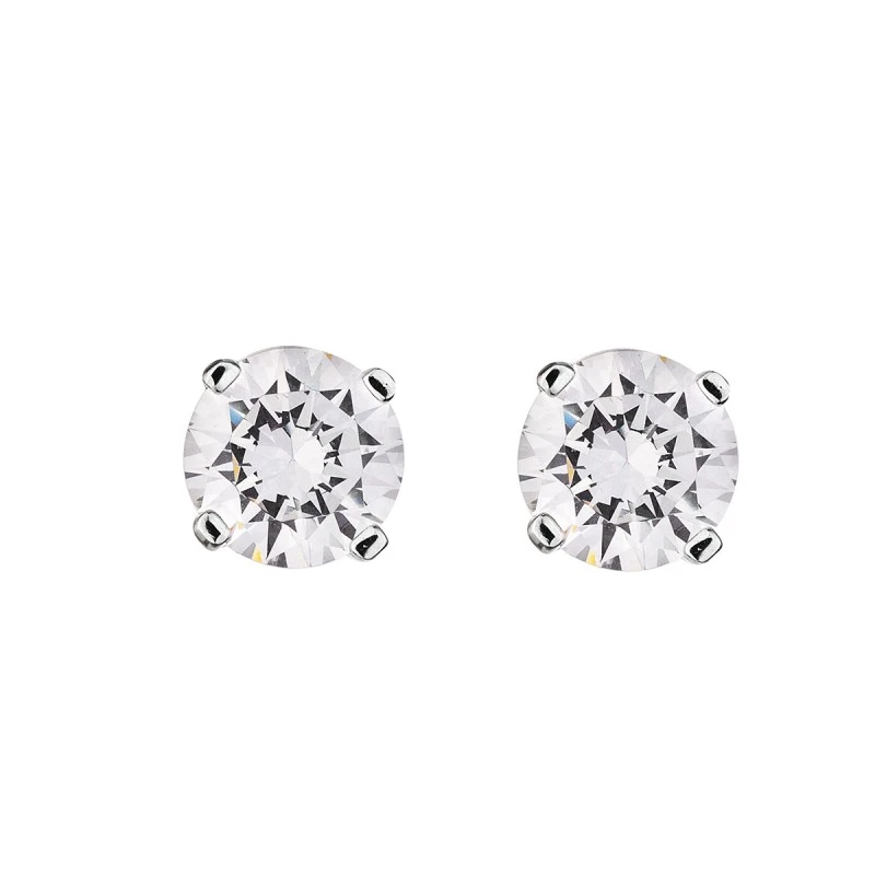 Обеци Swan Pearls END738E Класика, Сребро 925, Цирконий