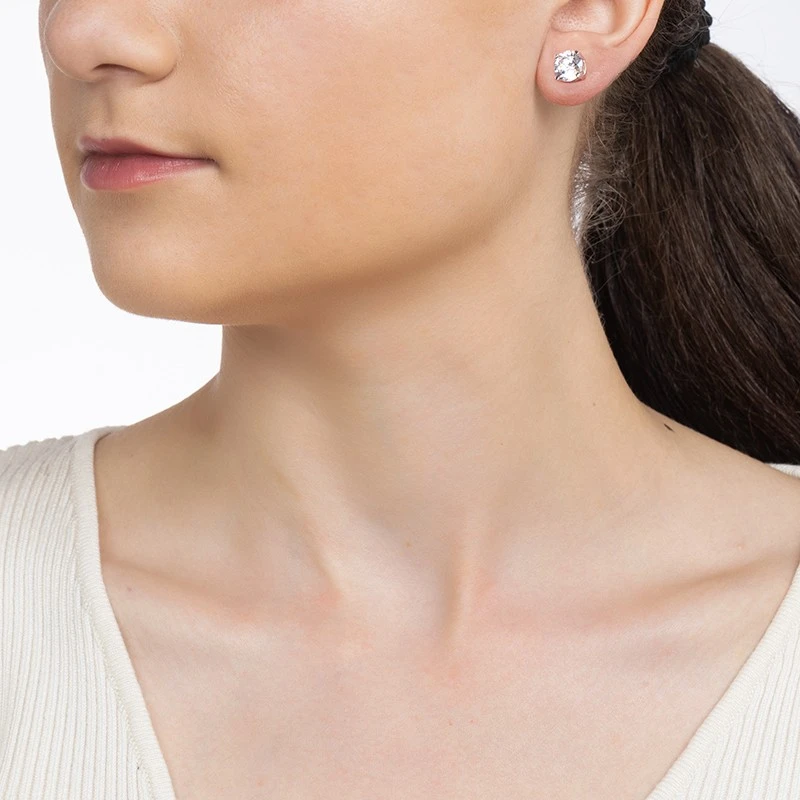 Обеци Swan Pearls END738E Класика, Сребро 925, Цирконий