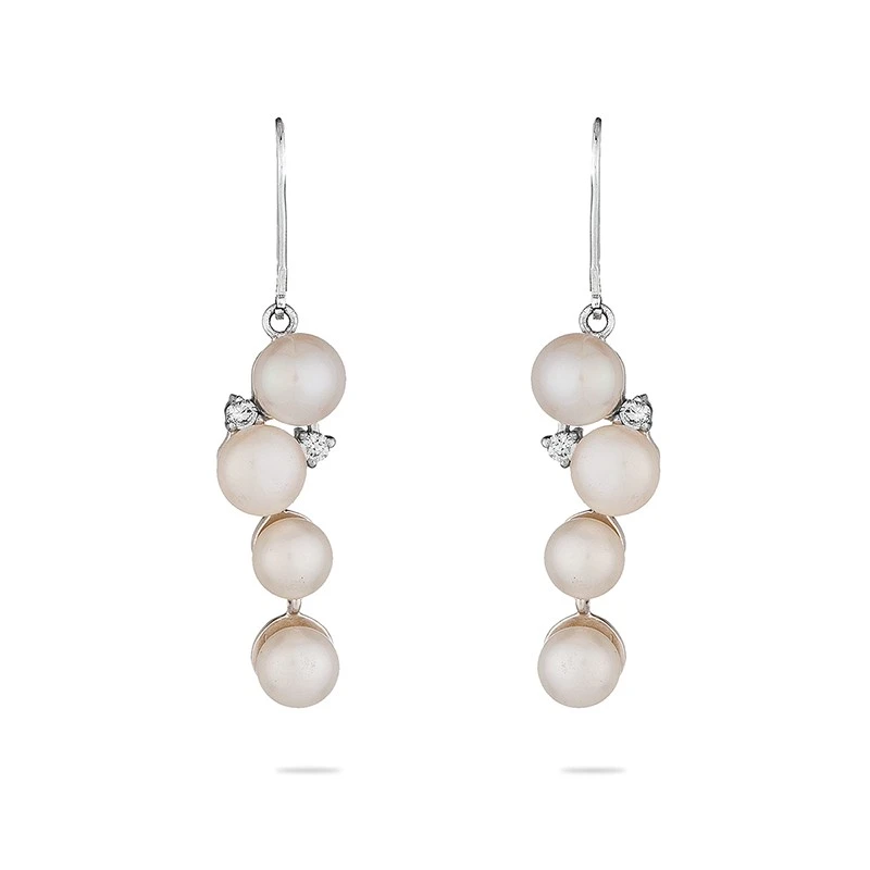 Обеци Swan Pearls IE0917 Бели Перли, Сребро 925