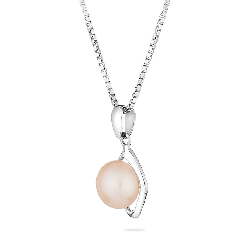 Колие Swan Pearls IEP0104P, Розова Перла Ромб, Сребро