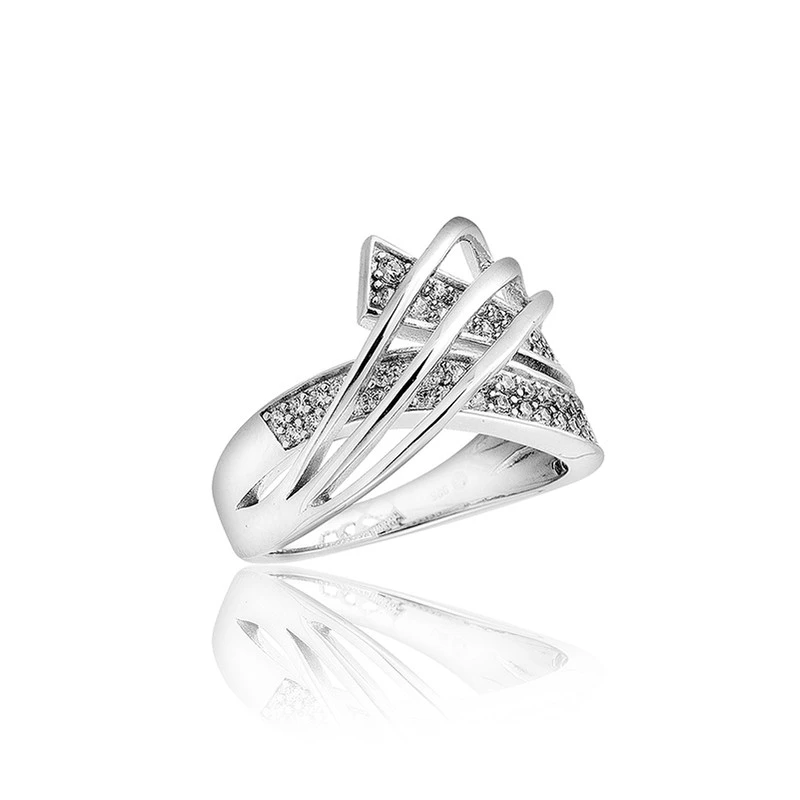 Пръстен Swan Pearls JT025R, Сребро и Цирконий, Сребро