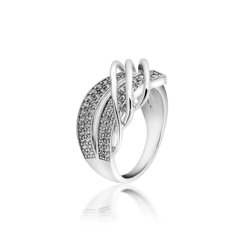 Пръстен Swan Pearls JT025R, Сребро и Цирконий, Сребро