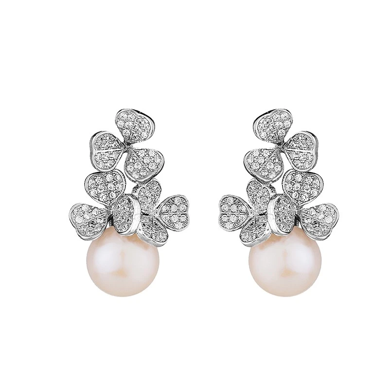 Обеци Swan Pearls LA932EW Бели Перли, Сребро 925