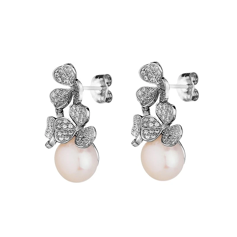 Обеци Swan Pearls LA932EW Бели Перли, Сребро 925