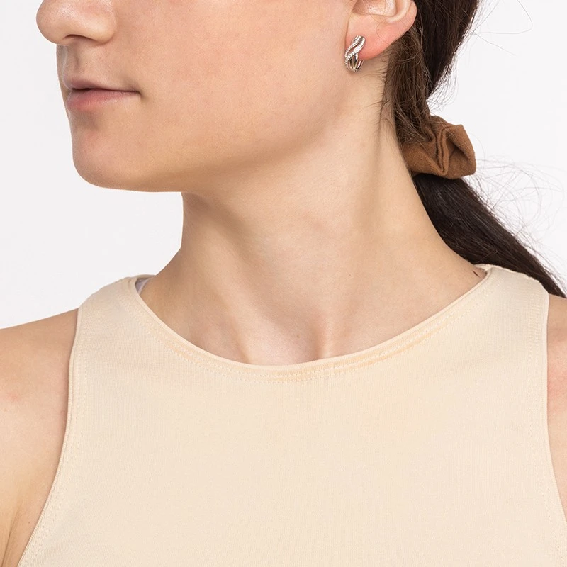 Обеци Swan Pearls PJ831E Цирконий, Сребро 925