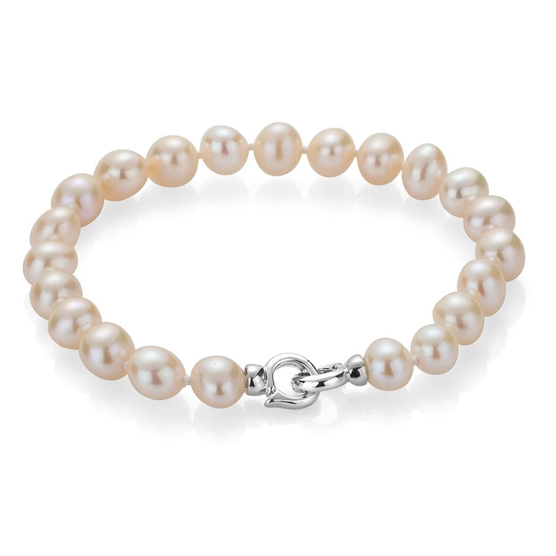 Гривна Swan Pearls R7L18BW, Бели Перли, Сребро