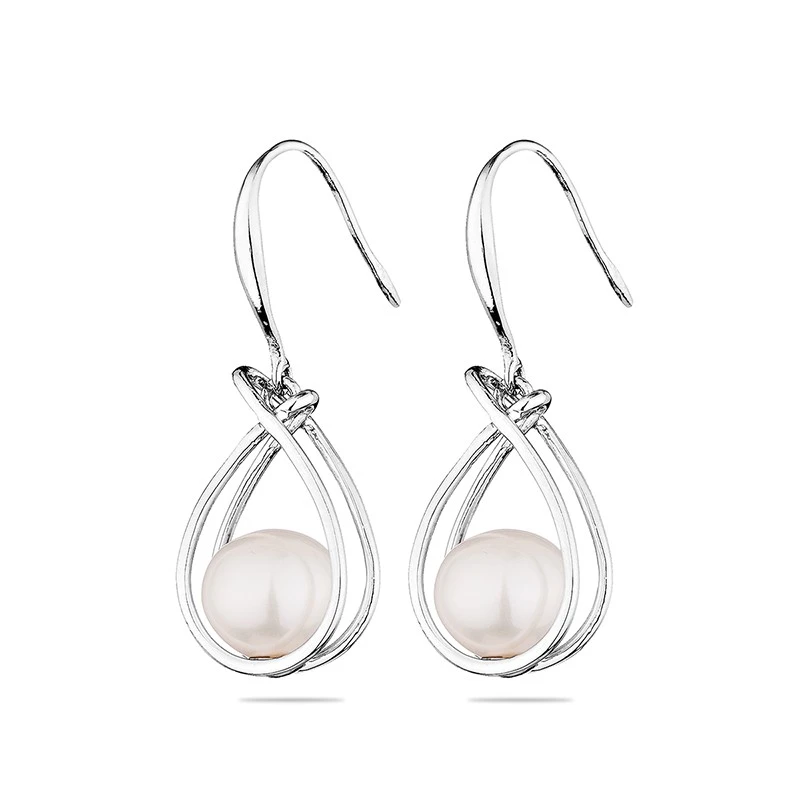 Обеци Swan Pearls SE0474 Бели Перли, Сребро 925, Перли