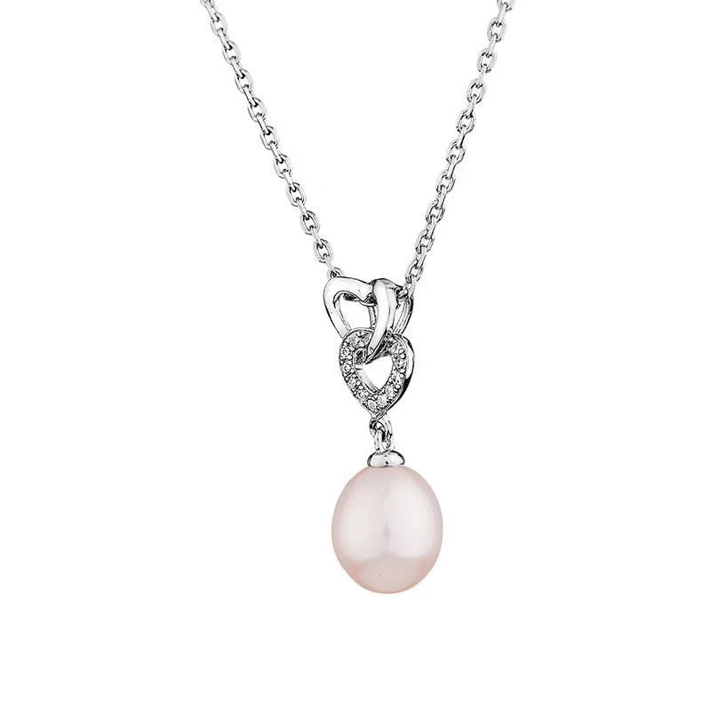 Колие Swan Pearls SH319NW, Бели перли, Сребро 925