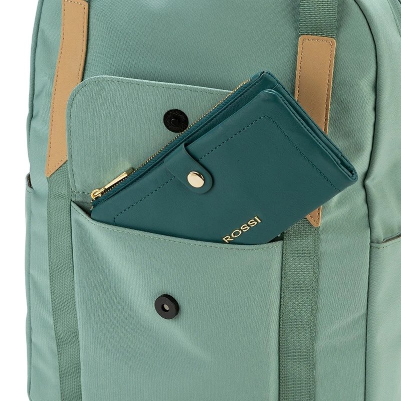 Дамска раница за лаптоп Rossi, K009-3, Морско зелено