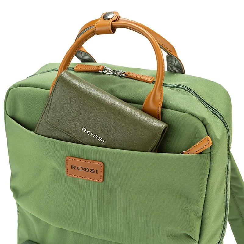 Дамска раница за лаптоп Rossi, K010-9, Зелена