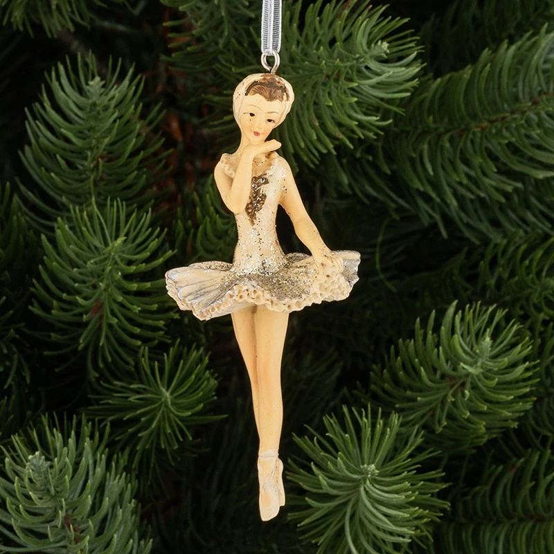 Коледна играчка Димс-92 Балерина, Златиста