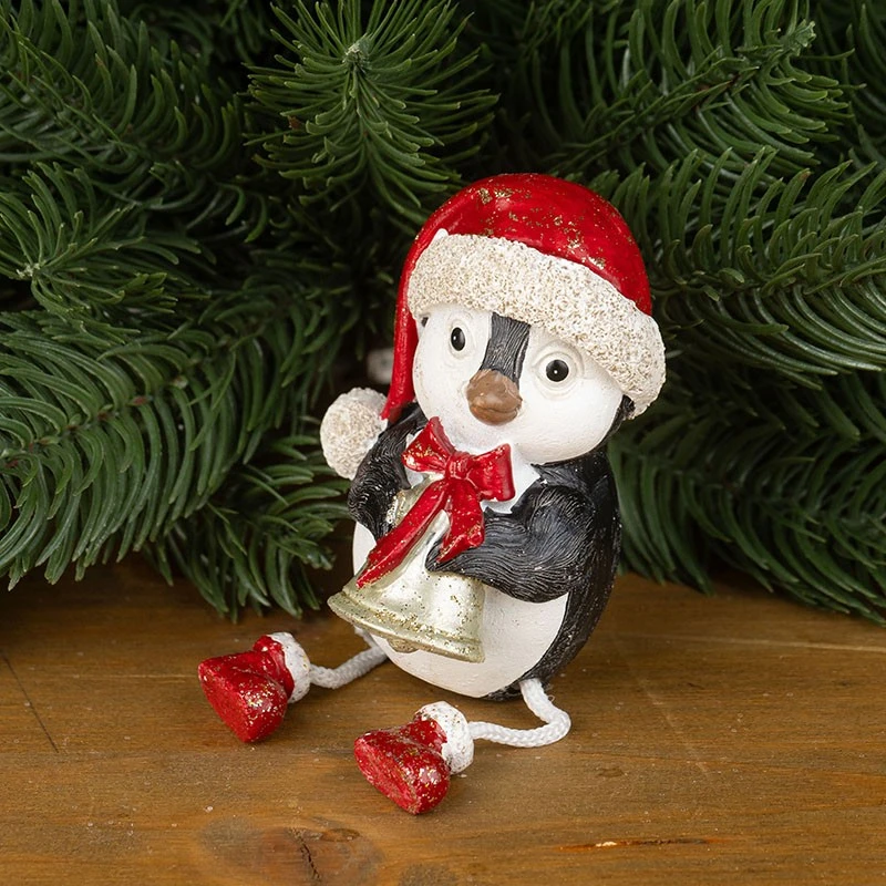 Седящо пингвинче с камбанка