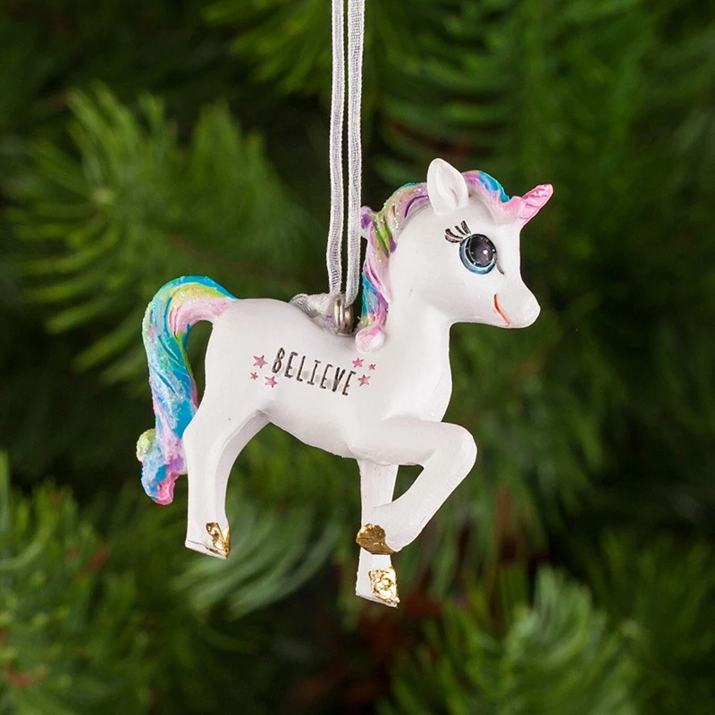 Коледна играчка еднорози Димс-92, KN047, С надписи