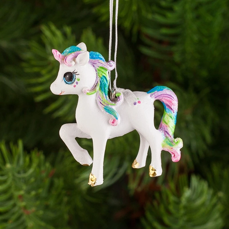 Коледна играчка еднорози Димс-92, KN047, С надписи