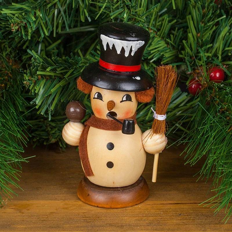 Пушещо снежно човече Димс-92 MC06, Дървено, 12 см