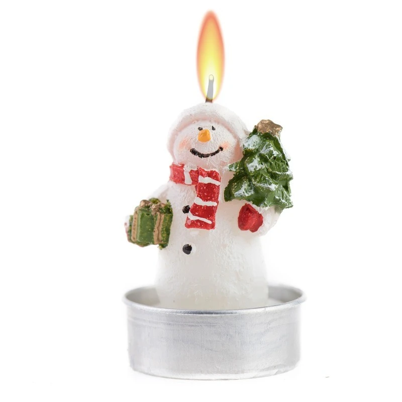 Коледни свещи снежко 6 бр. MH35, Многоцветни, 6 см