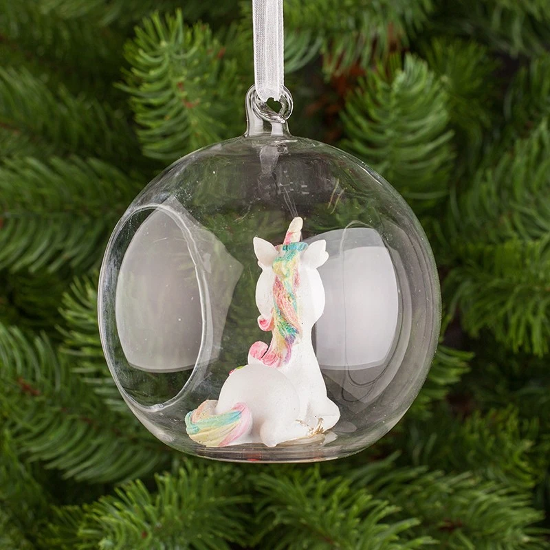 Коледна играчка еднорог Димс-92, KN045,В топка